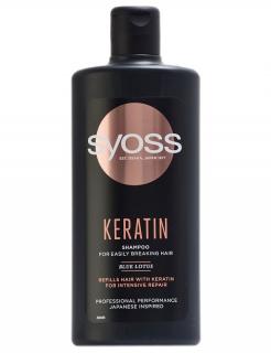SYOSS Professional Keratin Shampoo 440ml - šampon pro slabé a lámavé vlasy