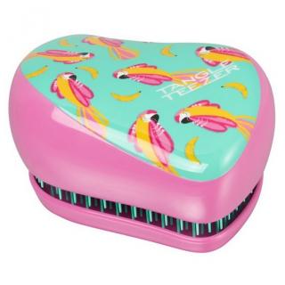 TANGLE TEEZER Compact Paradise Bird - kompaktní kartáč na rozčesávání vlasů - růžový s ptáčky