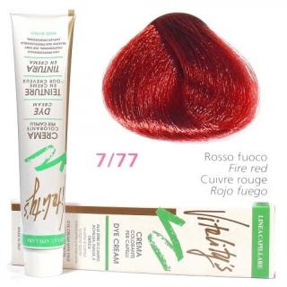VITALITYS Green Permanentní krémová barva na vlasy - Červený oheň 7-77