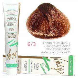 VITALITYS Green Permanentní krémová barva na vlasy - Tmavá zlatá blond 6-3