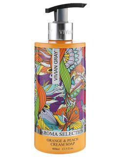 VIVIAN GRAY Aroma Selection Orange And Peach Cream Soap 400ml - luxusní krémové mýdlo