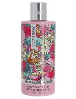 VIVIAN GRAY Aroma Selection Raspberry And Rose Shower Gel 400ml - sprchový a koupelový gel
