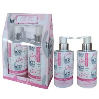 VIVIAN GRAY LOVE CATS Crema Soap + Hand Lotion 2x250ml - tekuté mýdlo + mléko na ruce