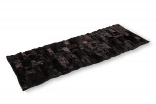 Koberec z ovčích kůží, tmavě hnědý, hladký 160 x 60 cm
