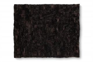 Koberec z ovčích kůží, tmavě hnědý, hladký 200 x 220 cm