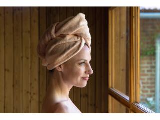 Turban na vlasy, broskvová