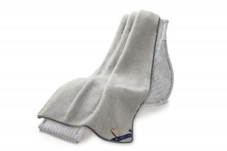 Vlněná Merino deka šedá 140x200 cm, australské merino  hebká, gramáž až 600g/m2