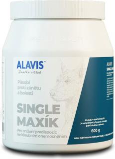 Alavis Single MAXÍK pro psy 600g (Přípravek proti zánětu a bolesti, na zpevnění vazů a šlach a na regeneraci a relaxaci svalů. Ultra čistá podoba látky MSM v kombinaci se značkovými kolageny Collyss a Cartidyss.)