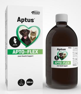 Aptus Apto-Flex VET sirup 500ml (Nové pětisložkové tekuté chondroprotektivum s kys. hyaluronovou a antioxidanty pro psy a kočky.)