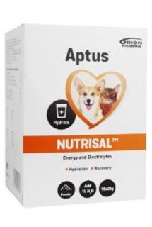 Aptus Nutrisal Vet plv 10x25g (Prášek pro přípravu iontového a energetického nápoje pro psy a kočky.)