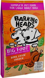 BARKING HEADS Big Foot Bowl Lickin’ Chicken 12kg (Kuře a pstruh pro dobré trávení.)