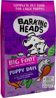 BARKING HEADS Big Foot Puppy Days 12kg (Kuře, losos, pstruh a vejce pro štěňata velkých plemen.)