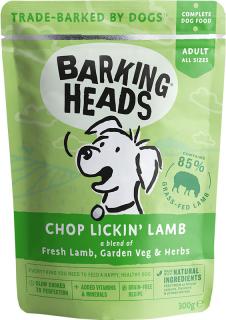 BARKING HEADS Chop Lickin’ Lamb kapsička 300g (Vlhké krmivo pro dospělé psy. S jehněčím masem, bez obilovin (Grain Free).)