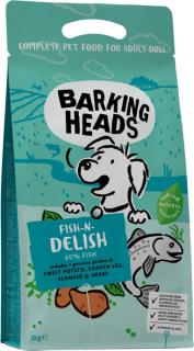 BARKING HEADS Fish-n-Delish 18kg (Krmivo s 57 % lososa a pstruha, 0 % obilovin.)