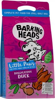 BARKING HEADS Little Paws Doggylicious Duck 4kg (Suché krmivo pro malá plemena s 54% obsahem kachny.)