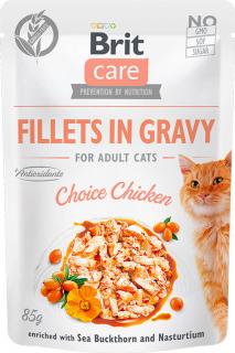 Brit Care Cat Fillets in Gravy Choice Chicken 85g (Filetky ve šťávě s kuřecím.)