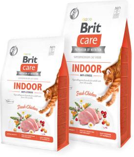 Brit Care Cat GF Indoor Anti-stress 2kg (Pro dospělé (doma chované) kočky od 12 měsíců.)