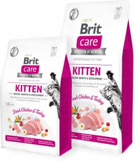 Brit Care Cat GF Kitten Healthy Grow and Development 400g (Pro koťata nebo březí a kojící kočky. )