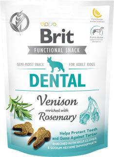 Brit Care Dog Functional Snack Dental Venison 150g (Funkční pamlsky pomáhající chránit zuby a dásně proti zubnímu kameni.)