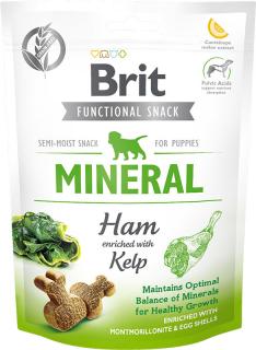 Brit Care Dog Functional Snack Mineral Ham for Puppies 150g (Funkční pamlsky pomáhající udržet optimální rovnováhu minerálů pro zdravý růst.)