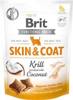 Brit Care Dog Functional Snack SkinCoat Krill 150g (Funkční pamlsky na podporu zdravé pokožky a pro lesklou srst.)