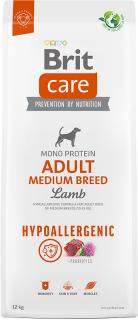 Brit Care Dog Hypoallergenic Adult Medium Breed 12kg (Jehněčí a rýže pro dospělé psy středních plemen (10 – 25 kg).)