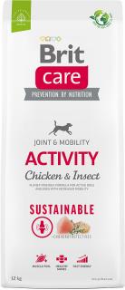 Brit Care Dog Sustainable Activity 12kg (Kuře a hmyz pro aktivní psy a psy se zvýšenými nároky na pohybový aparát.)