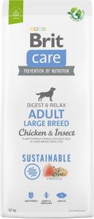 Brit Care Dog Sustainable Adult Large Breed 12kg (Kuře a hmyz pro dospělé psy velkých plemen (nad 25 kg).)