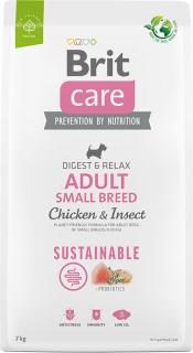 Brit Care Dog Sustainable Adult Small Breed 1kg (Kuře a hmyz pro dospělé psy malých plemen (1 – 10 kg).)