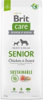 Brit Care Dog Sustainable Senior 12kg (Kuře a hmyz pro staré psy všech plemen (nad 7 let).)