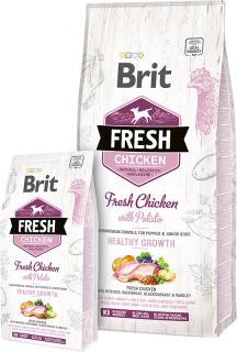 Brit Fresh Chicken with Potato Puppy Healthy Growth 12kg (Superprémiové holistické krmivo pro štěňata. Čerstvé kuře s bramborem, pohankou, rybízem a petrželí.)
