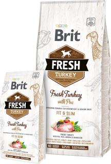 Brit Fresh Turkey with Pea Adult Fit  Slim 12kg (Superprémiové holistické krmivo pro starší psy a psy s nadváhou. Čerstvý krocan s hráškem, rýží, aronií a pampeliškou.)
