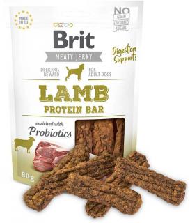 Brit Jerky Lamb Protein Bar 80g (Pamlsky ze sušeného masa pro dospělé psy - proteinová tyčinka z jehněčího a kuřete.)
