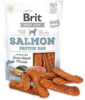 Brit Jerky Salmon Protein Bar 80g (Pamlsky ze sušeného masa pro dospělé psy - proteinová tyčinka z lososa a kuřete.)
