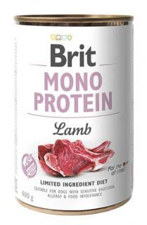 Brit Mono Protein - Lamb konzerva 400g (100% ČISTÝ JEHNĚČÍ PROTEIN. Receptura s obsahem jednoho proteinu je vhodná ke snížení rizika alergií a potravinové intolerance. Kompletní krmivo pro psy.)