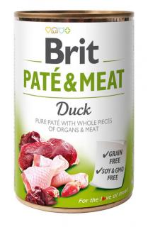 Brit Paté  Meat - Duck konzerva 400g (70% kachna a kuře + čisté masové paté. Kompletní krmivo pro psy.)