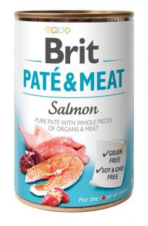 Brit Paté  Meat - Salmon konzerva 400g (70% losos a kuře + čisté masové paté. Kompletní krmivo pro psy.)
