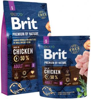 Brit Premium by Nature ADULT S 1kg (Pro dospělé psy malých plemen do 10kg. Kuřecí.)