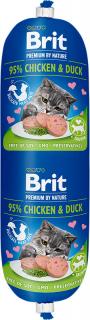 Brit Premium by Nature Meat Sausage Chicken  Duck 180g (Masový salámek. Kuře a kachna.)