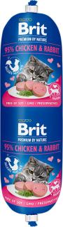Brit Premium by Nature Meat Sausage Chicken  Rabbit 180g (Masový salámek. Kuře a králík.)