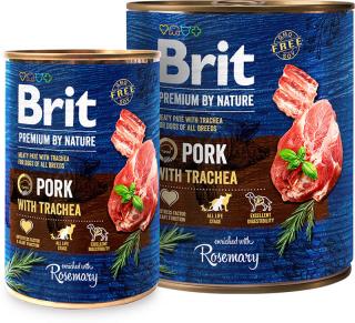 Brit Premium by Nature Pork with Trachea konz. 400g (Masová konzerva paté vepřové s tracheou.)