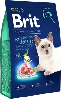 Brit Premium Cat Sensitive - 8kg (Kompletní prémiové krmivo pro kočky s citlivým trávením.S jehněčím. )