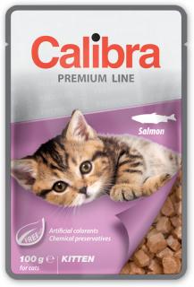 Calibra Cat kapsa Premium Kitten Salmon 100g (Kompletní krmivo pro koťata, s lososem v omáčce.)
