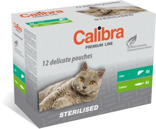 Calibra Cat kapsa Premium Steril. multipack 12x100g (Kompletní, prémiové krmivo v mixu kapsiček pro kastrované kočky.)