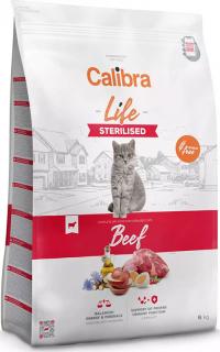 Calibra Cat Life Sterilised Beef 6kg (Granule pro kastrované/ste­rilizované kočky s hovězím, včetně čerstvého.)