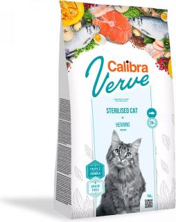 Calibra Cat Verve GF Sterilised Herring 3,5kg (Pro kastrované dospělé kočky, s masem ze sledě a lososa. )