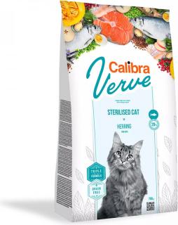 Calibra Cat Verve GF Sterilised Herring 750g (Pro kastrované dospělé kočky, s masem ze sledě a lososa. )