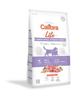 Calibra Dog Life Junior Small  Medium Breed Lamb 12kg (Pro mladé psy (3-12měsíců) malých a středních plemen (do 30kg). S jehněčím masem. )