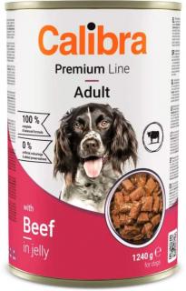 Calibra Dog Premium konz. with Beef 1240g (Masová konzerva s hovězím v želé. )