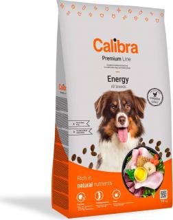 Calibra dog Premium Line ENERGY 12kg (Kompletní krmivo pro dospělé aktivní psy a lovecké psy.)
